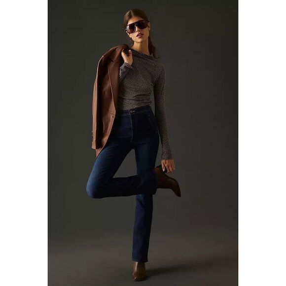 Anthropologie MOTHER The High-Waisted Smokin' Double-Welt Jeans Size 34 NWT - Picture 7 of 10